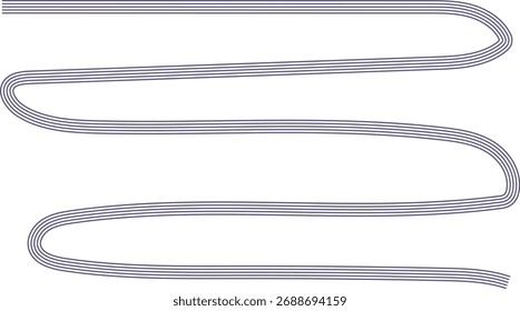 Minimal Silver Curved Line Abstract Background – Metallic Smooth Wave Vector Design for Modern Decoration