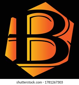 minimal simpl einitial based B logo design