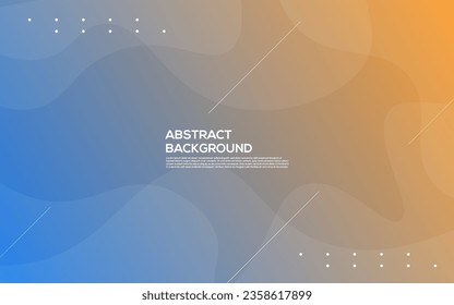 minimal simple abstract blue orange wavy light design background. eps10 vector