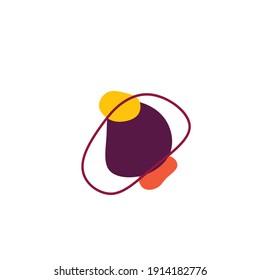 Minimal simple background organic shape logo icon design