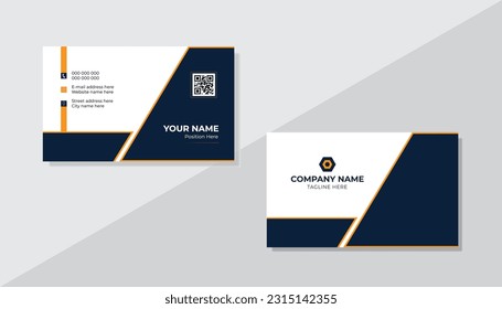 Minimal and simple business card design template set .