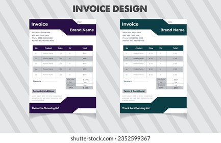 Minimal Simple Business Invoice Design