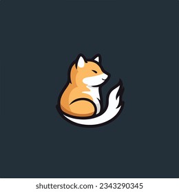  Minimal and Simple Cartoon Logo - Shiba and Cat Illustration in a Playful Style