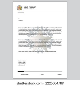 Minimal and simple design for letterhead
