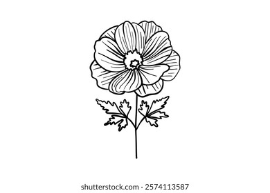 A minimal, simple, elegant flower. Good for any project.