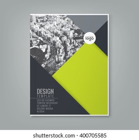 minimal simple green color design template background for business annual report book cover brochure flyer poster