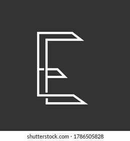 minimal simple initial based E lettter logo design