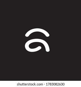 minimal simple initial based A logo with black backgruond