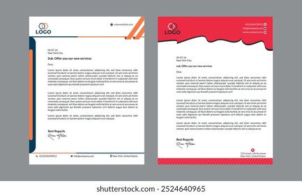 Minimal and Simple Letterhead Design Template |