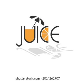 minimal and simple modern JUICE  logo 