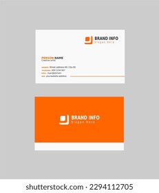 Minimal simple professional visiting card or business card design template
