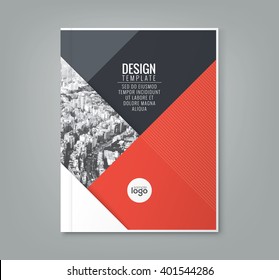 Minimal Simple Red Color Design Template Background For Business Annual Report Book Cover Brochure Flyer Poster