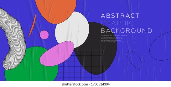 Minimal simple style geometric liquid flow background with abstract shapes composition. Eps10 vector
