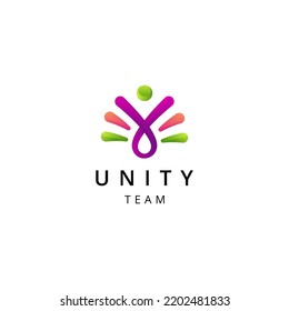 logotipo de diversidad de equipo simple mínima