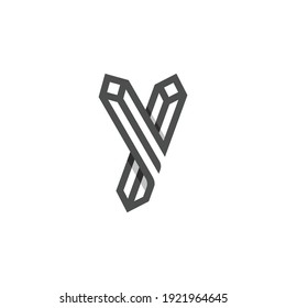 Minimal and simple y letter logo