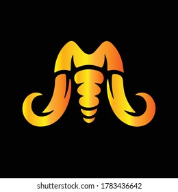 minimal simpple initial based MAMMOOTH logo design     