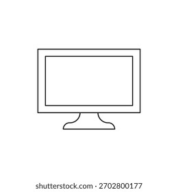 Minimales einzelnes Konturvektorsymbol eines Desktop-Computers oder -Monitors