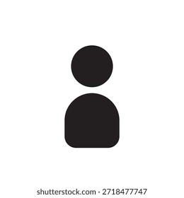 Icono de perfil de usuario único mínimo que representa la Cuenta individual o el perfil personal en el diseño UIUX.