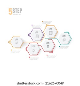 Minimal Six step and partition Color chart origami paper color info-graphic template for diagram presentation chart and business concept with 6 element options