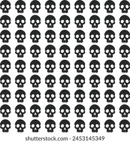 Minimal skull seamless pattern vector