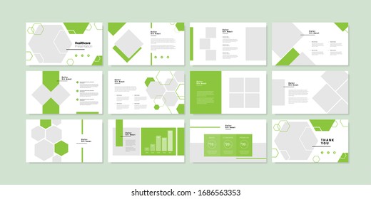 Minimal slides presentation background template. healthcare presentation template