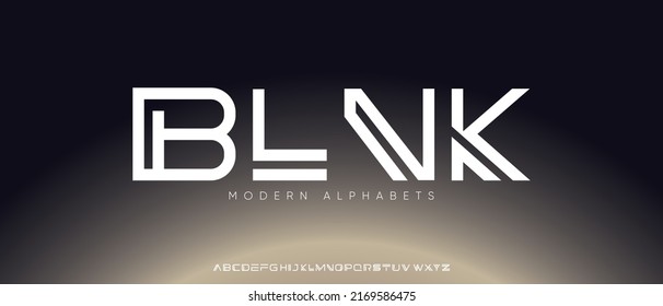 Minimal slim typography monogram fonts style. Vector illustration and tech font. Abstract minimal modern alphabet line font.
