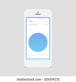 Minimal smartphone with beautiful color design and your text on screen. 
Eps 10 stock vector illustration