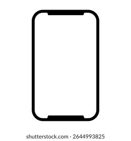 Minimal Smartphone Device Frame Icon Illustration