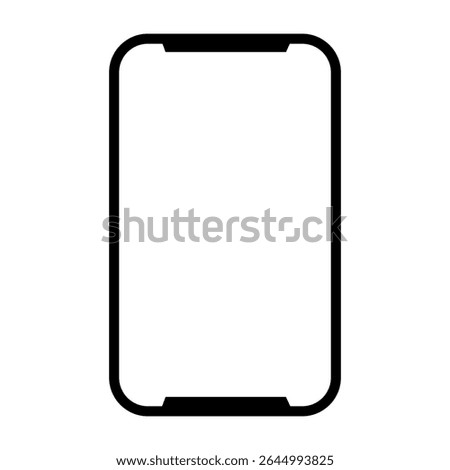 Minimal Smartphone Device Frame Icon Illustration