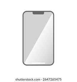 Icono mínimo del smartphone en estilo plano