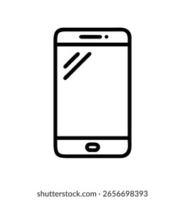 Minimal smartphone icon for mobile apps, technology, and communication design.