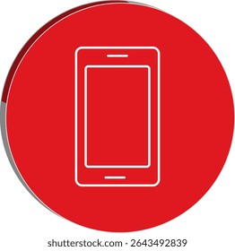 "Minimal smartphone icon symbolizing digital wellness, mindful tech use, and balanced screen time habits, transparent background."