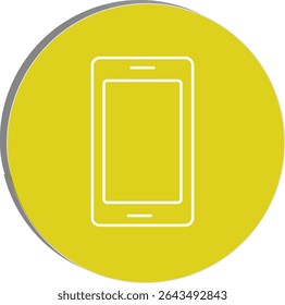 "Minimal smartphone icon symbolizing digital wellness, mindful tech use, and balanced screen time habits, transparent background."