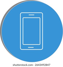 "Minimal smartphone icon symbolizing digital wellness, mindful tech use, and balanced screen time habits, transparent background."