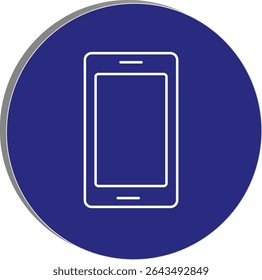 "Minimal smartphone icon symbolizing digital wellness, mindful tech use, and balanced screen time habits, transparent background."