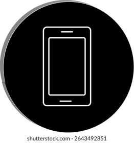 "Minimal smartphone icon symbolizing digital wellness, mindful tech use, and balanced screen time habits, transparent background."