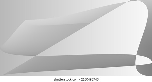 Ilustración Gris Gris Mínimo Suave. Capas Dinámicas De Aluminio Plateadas Fondo Desenfocado. Forma Fluido Monocromático Moderno Superficie Suave. Tecnología Malla de gradiente digital metálico futurista.