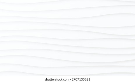Minimal smooth wavy lines white background