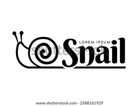 A minimal snail logo design