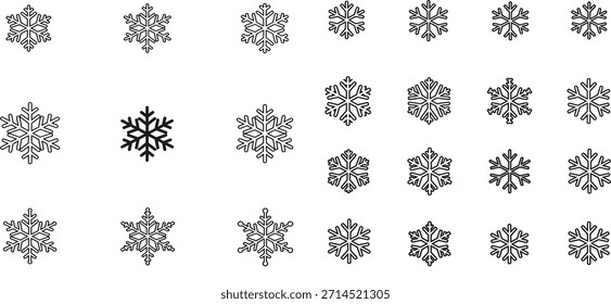 ilustração de vetor de floco de neve mínimo 