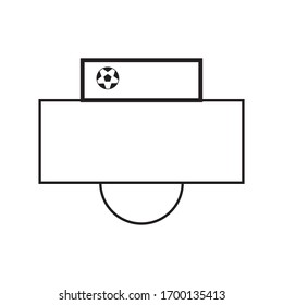 Minimal soccer logo template vector icon design