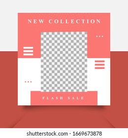 minimal social media banner. abstract pink cover design with geometric. can be used to advertising, brochure, flyer, book, promotion sale banner.