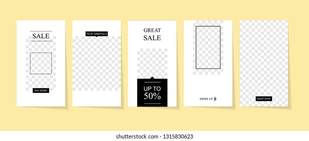 Minimal Social Media Kit Templates. Stylish, modern and simple concept of social media story.