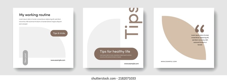 Minimal social media layouts, business square web banners, modern corporate templates with place for photo, editable elegant graphic design set for digital marketing, universal posts, multipurpose ads