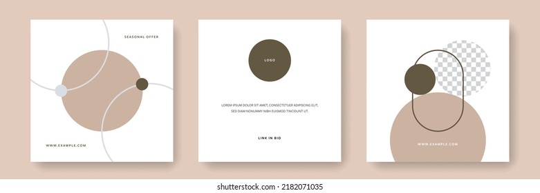 Minimal social media layouts, business square web banners, modern corporate templates with place for photo, editable elegant graphic design set for digital marketing, universal posts, multipurpose ads