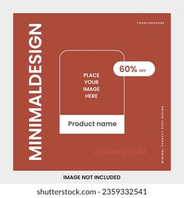 Minimal social media post design template square post banners multipurpose use editable vector file