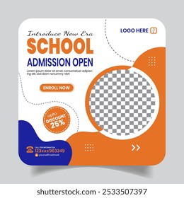 Minimal Social Media School Post Design Templates