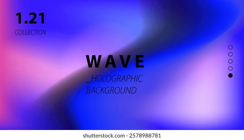 Minimal soft blurred defocused aura style background in neon pink and blue colors. 