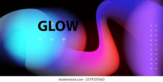 Minimal soft blurred defocused aura style background in neon blue and purple colors. 