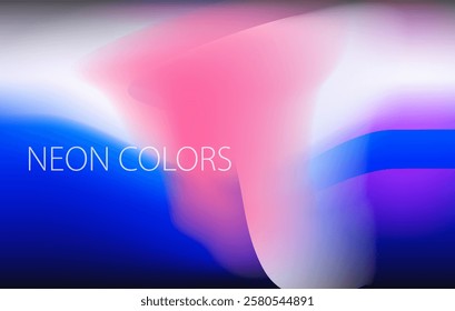 Minimal soft blurred defocused aura style background in neon pink and purple colors. 